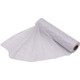 25m x 29cm Organza Roll - Silver Flocked Swirl Design Print